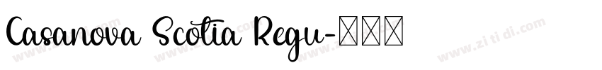 Casanova Scotia Regu字体转换